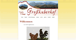 Desktop Screenshot of grosshuberhof.de